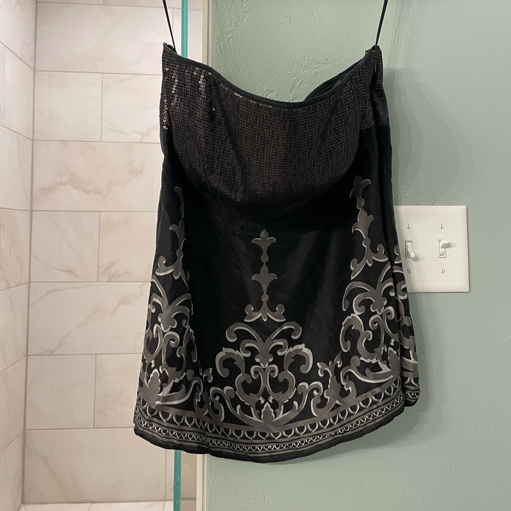 White House Black Market Silk Strapless Top - Size 10